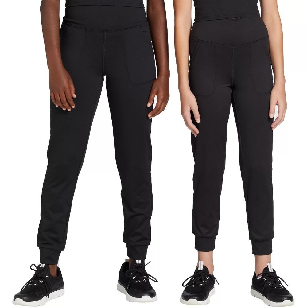 DSG Girls' Knit Jogger Pants in Pure Black‎ - Size Small
